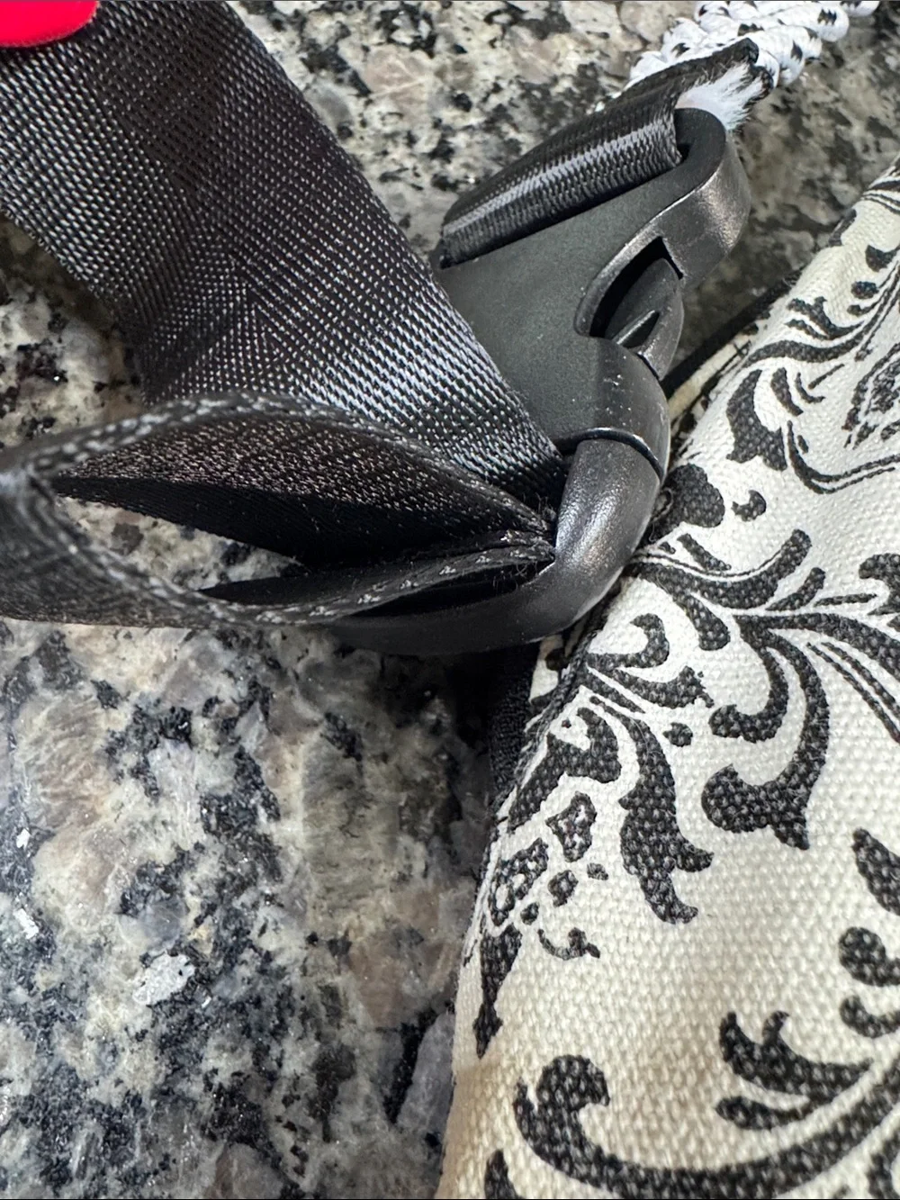 Slope Black & White Damask large Crossbody Sling Bag